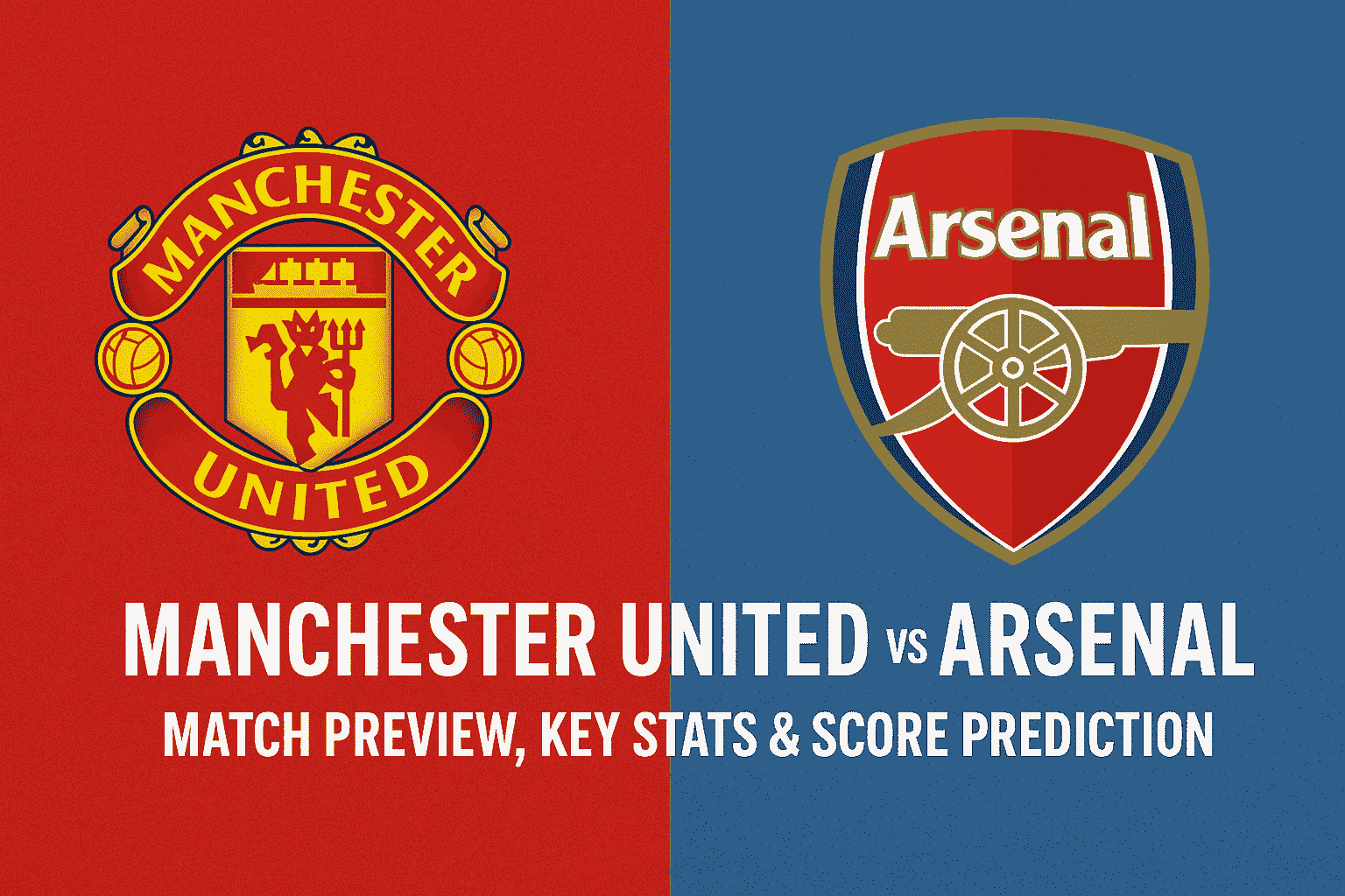 Manchester United vs Arsenal -- Match Preview, Key Stats & Score Prediction