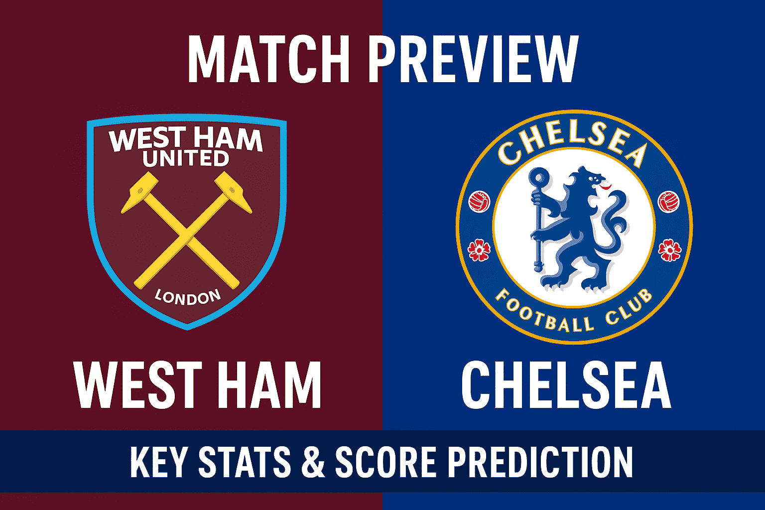 West Ham vs Chelsea -- Match Preview, Key Stats & Score Prediction